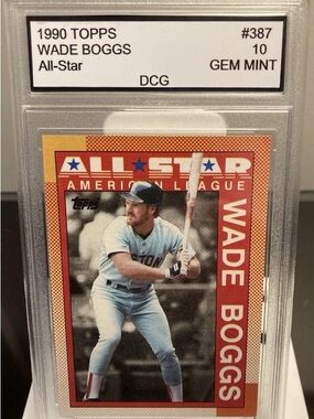 Topps Yellow and Brown 1989 AL Leaders Baseball Card - Wade Boggs Back